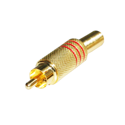 Mod. 113-D-R. Conector RCA macho metálico