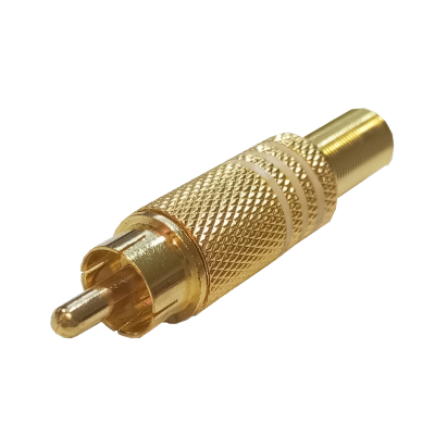 Mod. 113-D-B. Conector RCA macho metálico
