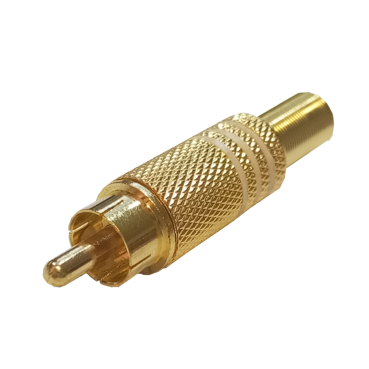 Mod. 113-D-B. Conector RCA macho metálico