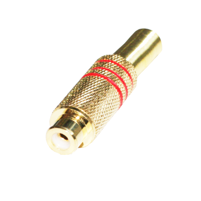 Mod. 113-H-R. Conector RCA hembra metálico