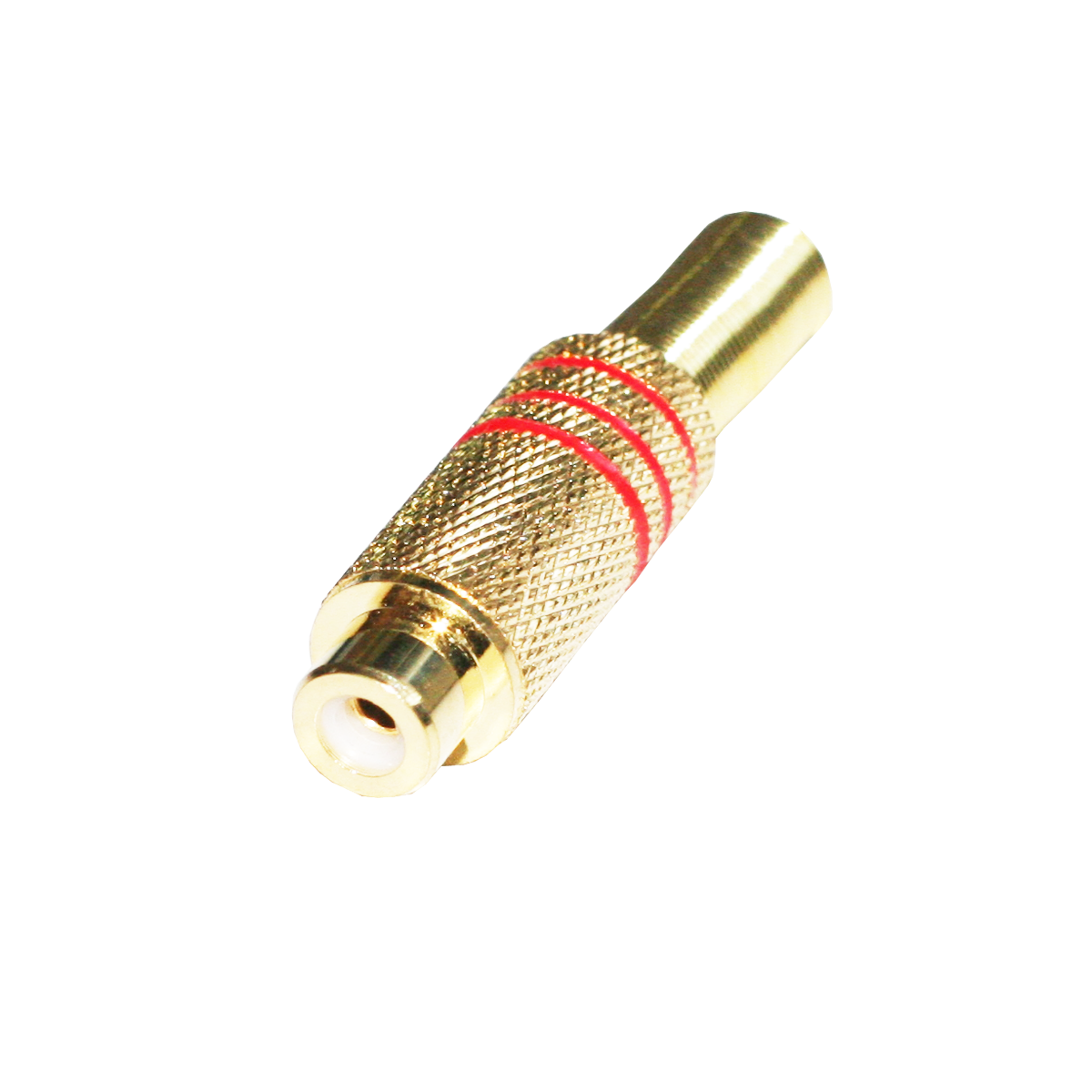 Mod. 113-H-R. Conector RCA hembra metálico
