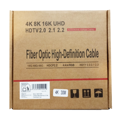 Mod.1847/30F. Conexión HDMI 2.0 fibra óptica macho a macho. 30m.