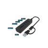 Mod. 1993/4. Hub USB/USBC macho a hembras USB/USBC+lector tarjetas SD/TF