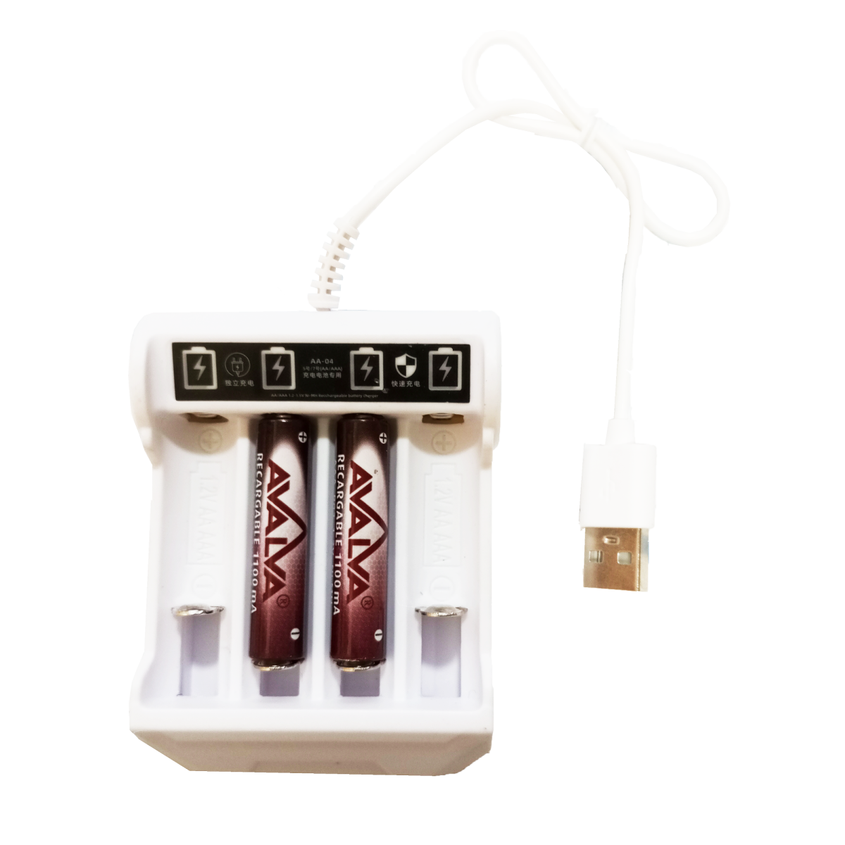 Mod. 3540-A/1. Cargador de baterías AA - AAA por USB con 2 pilas