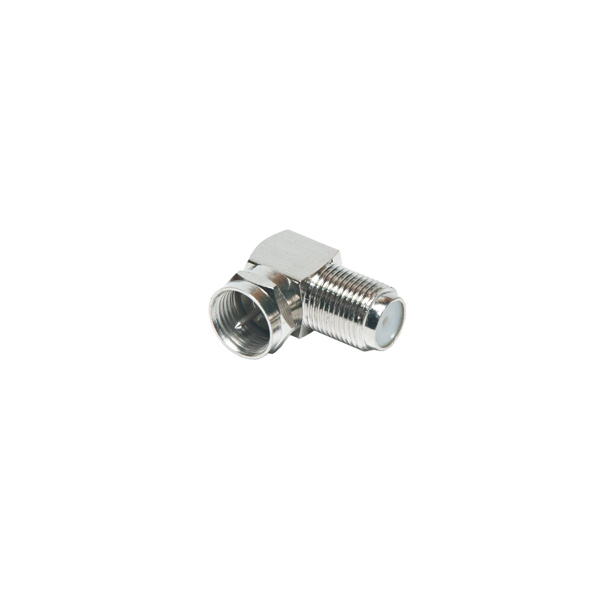 Mod. 1485. Adaptador F macho a F hembra acodado