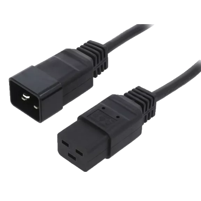 Mod. 1152-A. Conexión red clavija IEC hembra C19 a macho C20. 1,8m.