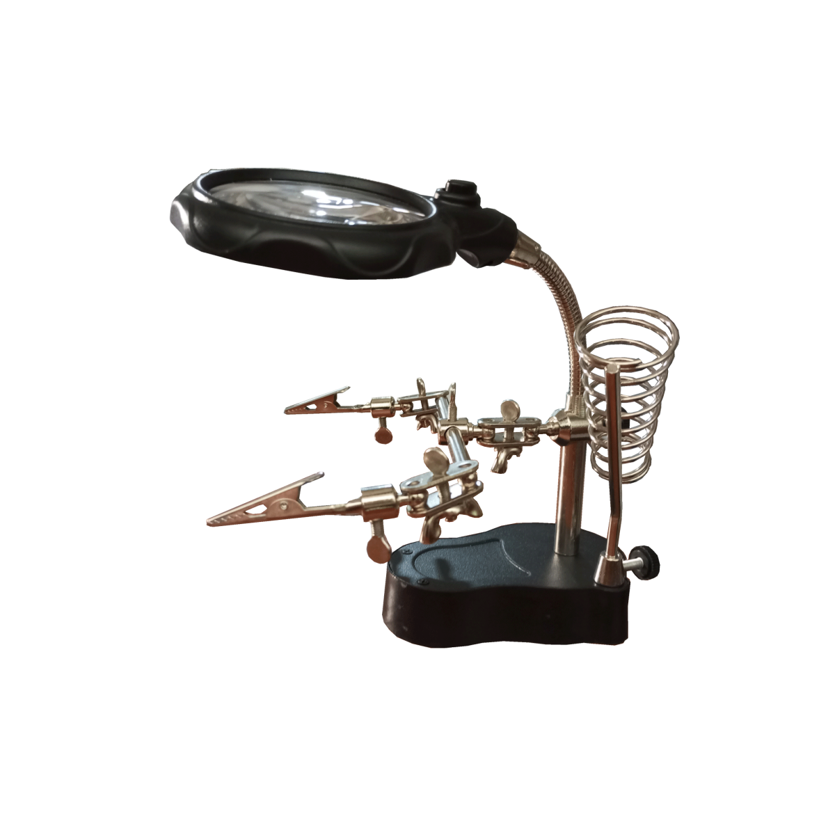 Mod. 3230-B. Soporte soldador con lupa y luz