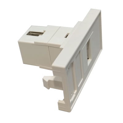 Mod. 1258-D. Módulo 25x50mm con hembra USB A para caja modular/USB/HDMI