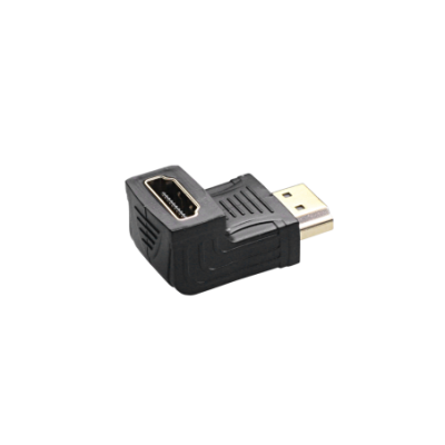 Mod. 1880. Adaptador HDMI macho a HDMI hembra acodado