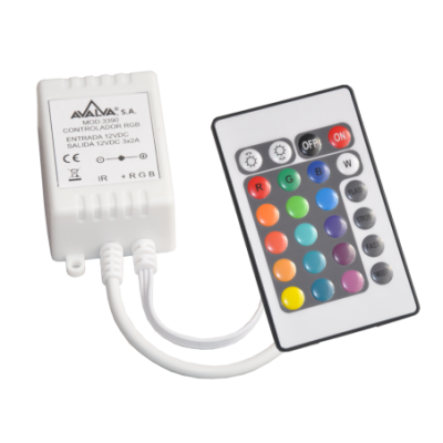 Mod. 3390. Controlador tira LED 12V RGB
