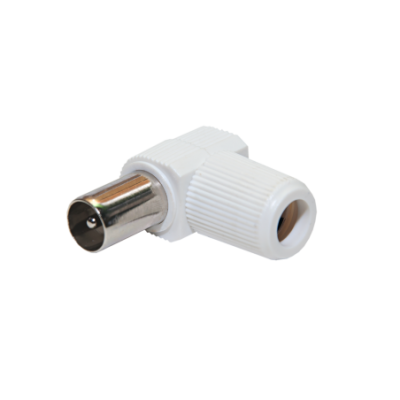 Mod. 126-E. Conector antena TV macho acodado
