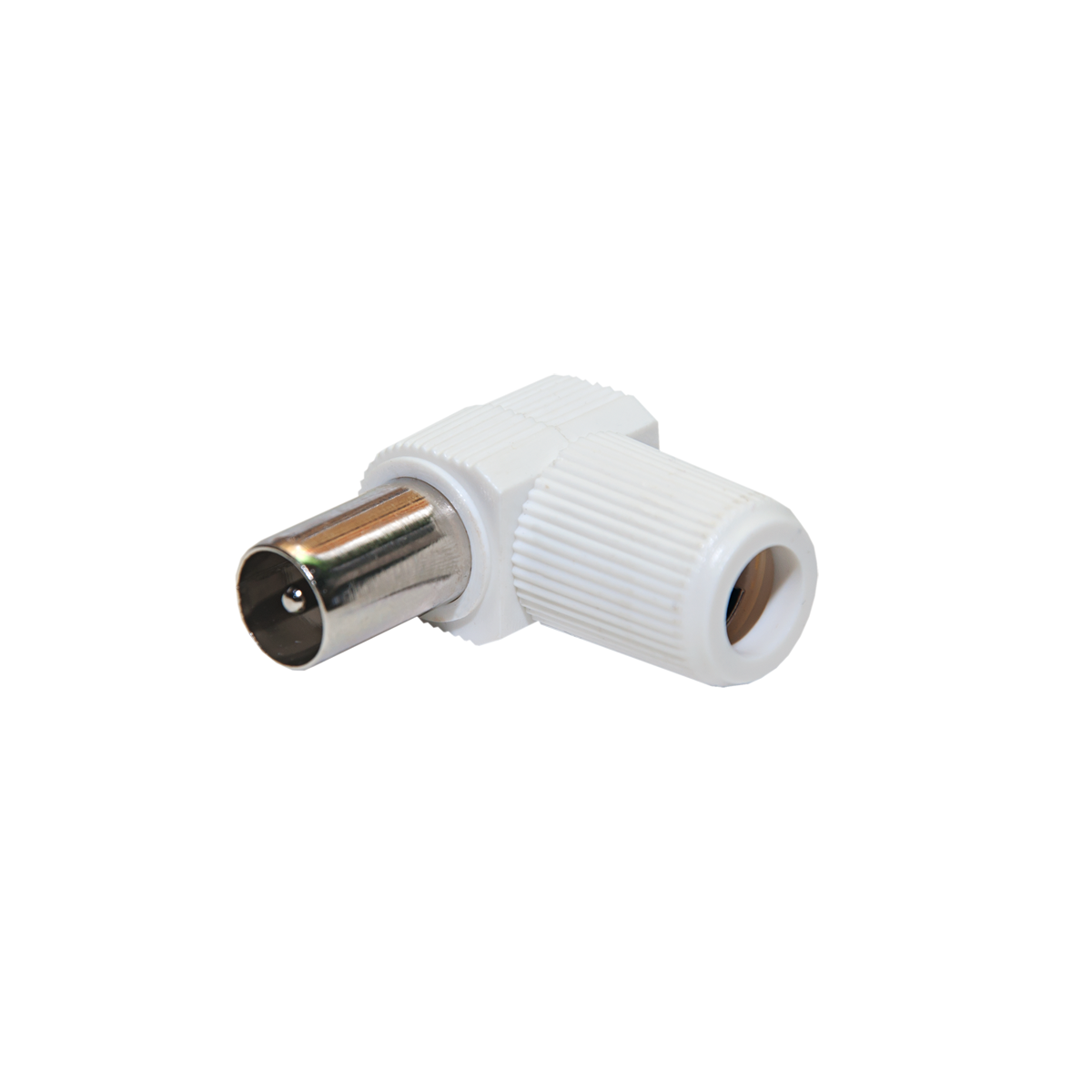 Mod. 126-E. Conector antena TV macho acodado