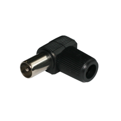 Mod. 126-E/N. Conector antena TV macho acodado