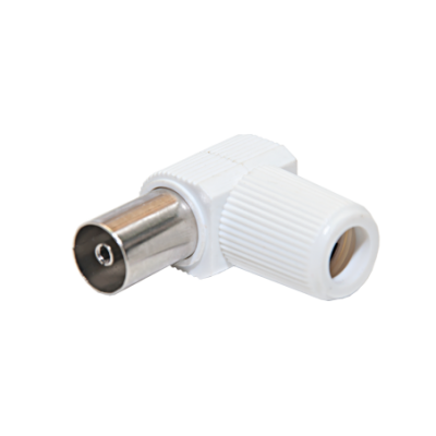 Mod. 127-E. Conector antena TV hembra acodado
