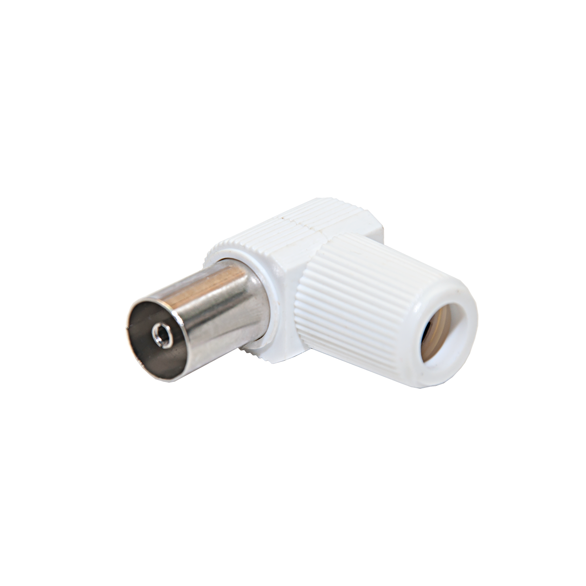 Mod. 127-E. Conector antena TV hembra acodado