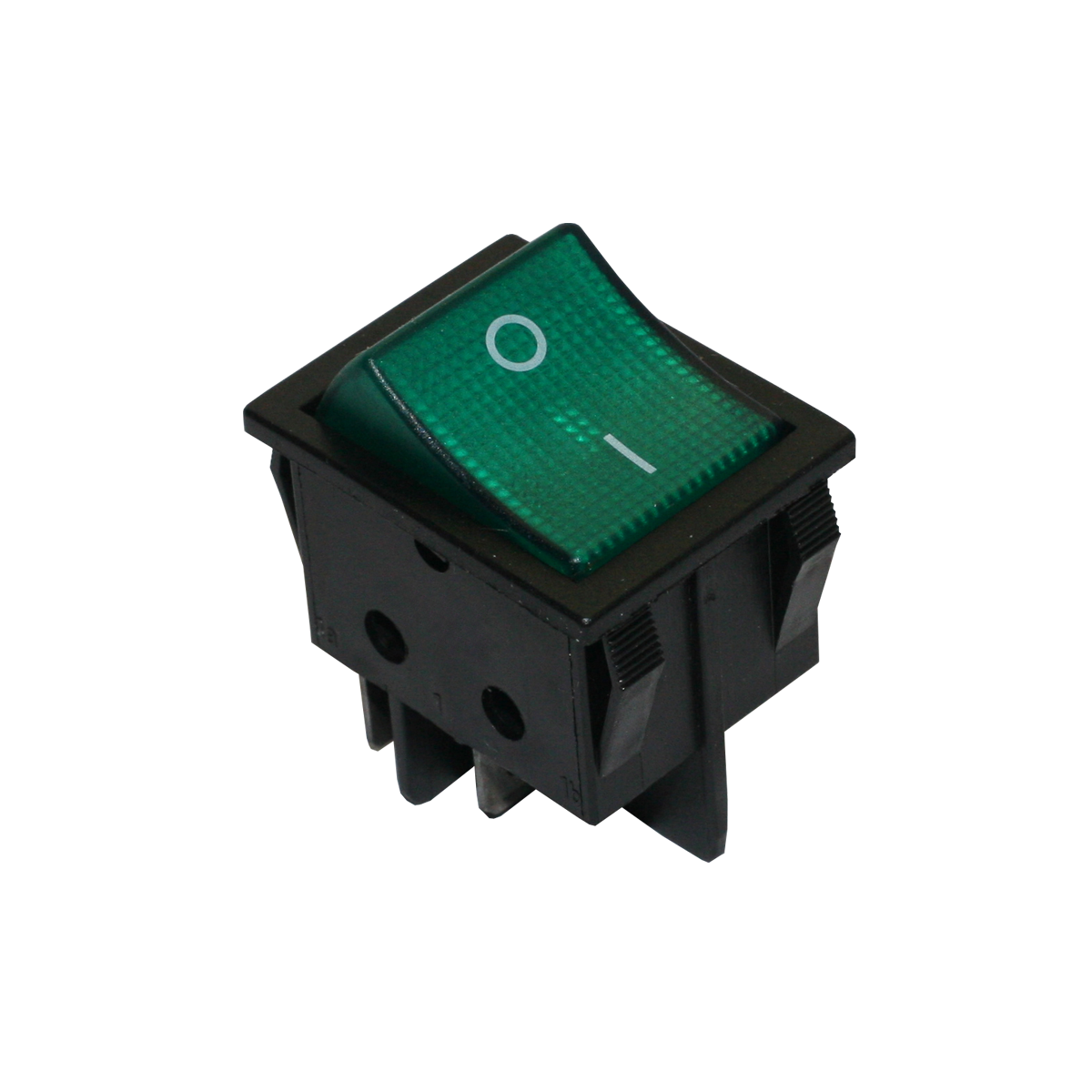 Mod. 957-V. Interruptor bipolar luminoso 6A, verde