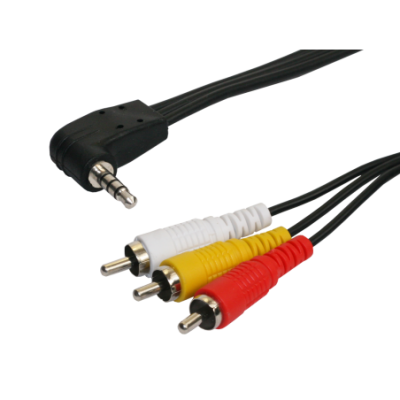 Mod. 1033-A. Conexión audio-vídeo jack macho 3.5mm a 3 RCA macho. 1,5m.