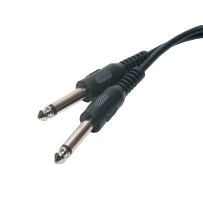 Mod. 1034A/1,5. Conexión audio jack macho 6.3mm a macho 6.3mm. 1,5m.